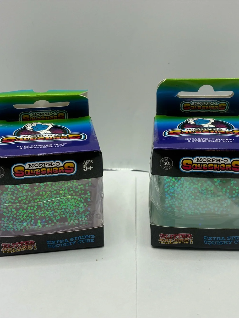 Extra Strong Green Glitter Squishy Cube